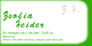 zsofia heider business card